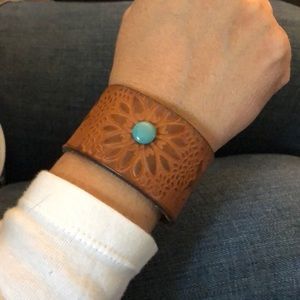 Boho Leather Cuff